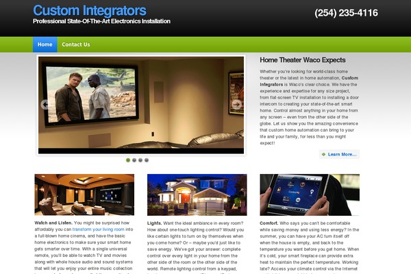 Impacto theme site design template sample