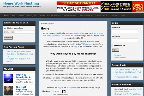 homeworkhustling.com site used Wordstrap