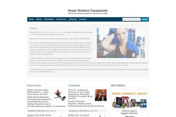 homeworkoutequipments.com site used Wp-davinci209