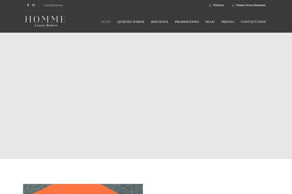 Barber theme site design template sample