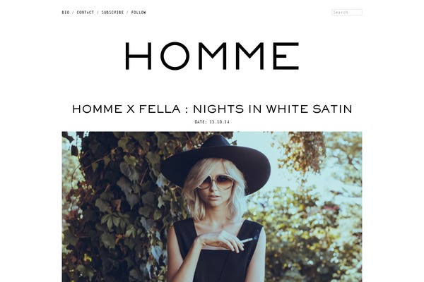 hommepaper.com site used Homme