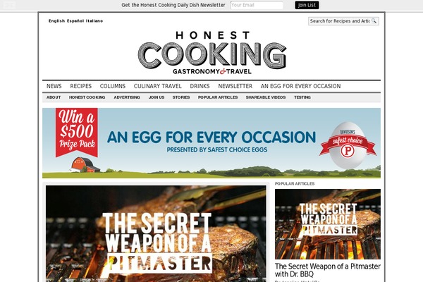honestcooking.com site used Theissue-child