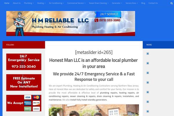 Hueman theme site design template sample