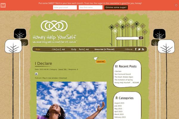 Honey theme site design template sample