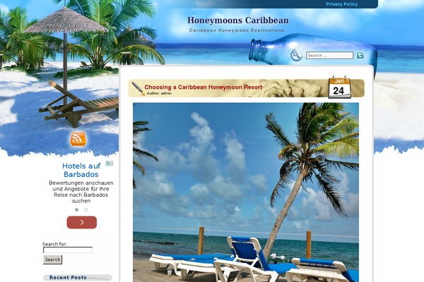 honeymoonscaribbean.com site used Beach Holiday