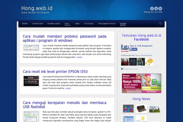 WordPress website example screenshot