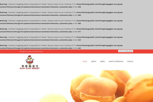 Chicago theme site design template sample