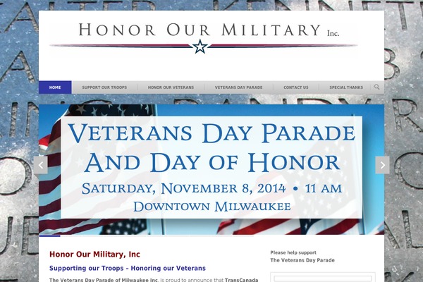 honorourmilitary.us site used Flexfit Theme