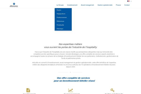 honotel.fr site used Start-theme