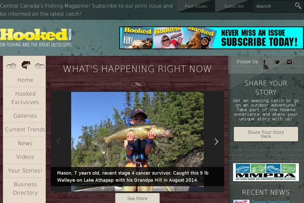 hookedmagazine.ca site used Hooked