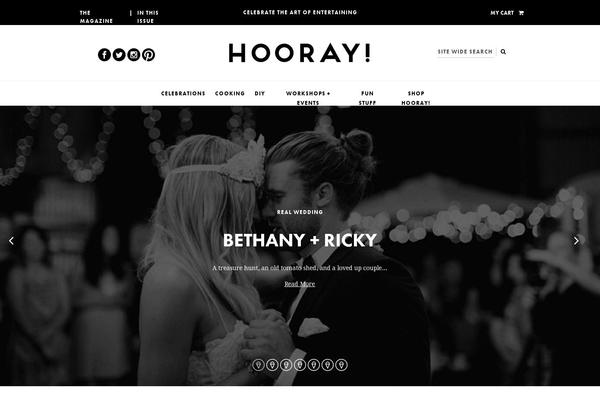 Hooray theme site design template sample