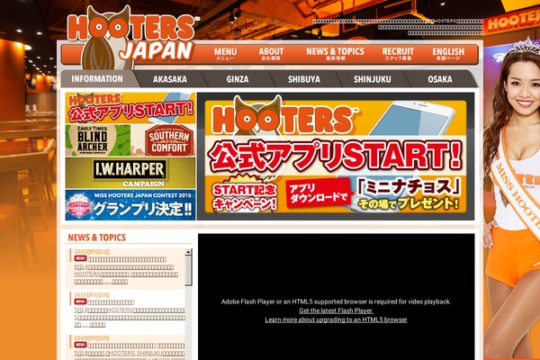 hooters theme websites examples