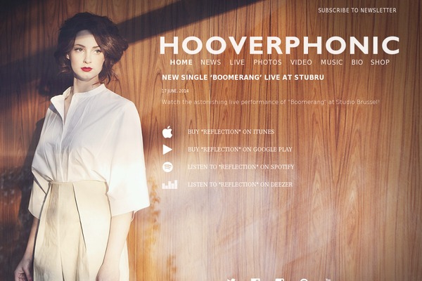 hooverphonic.com site used Timstrap-master