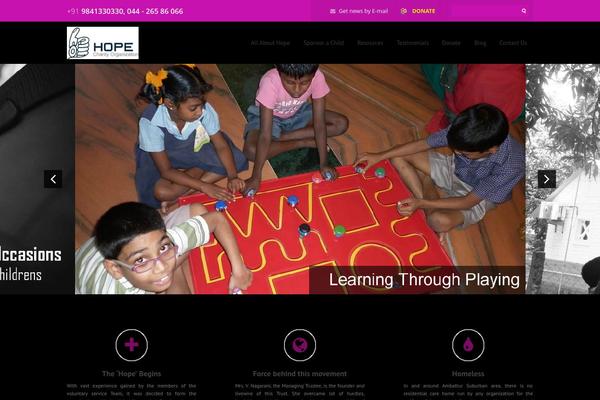 Donation theme site design template sample