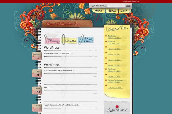 Notepad Chaos theme site design template sample