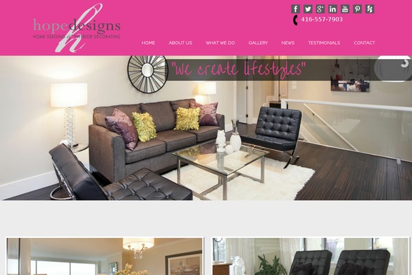 Interior theme site design template sample