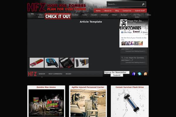 hopeforzombies.com site used Hfz