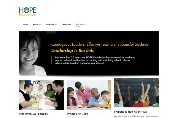 hopefoundation.org site used Reaction