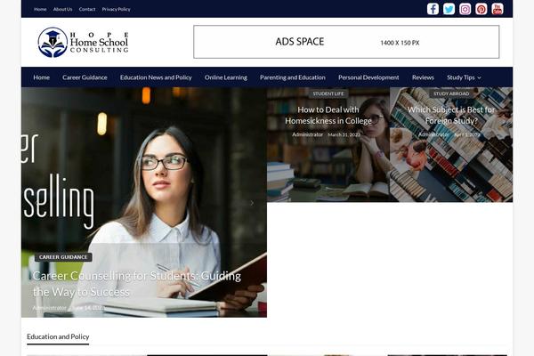 hopehomeschoolconsulting.com site used Newspaper-up