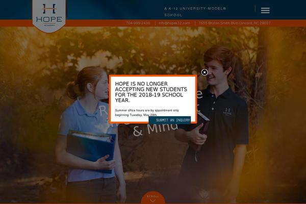 Hope theme site design template sample