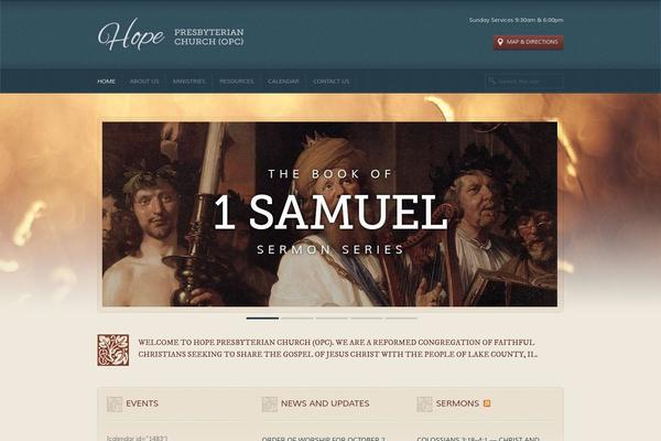 Gospel-wp theme site design template sample