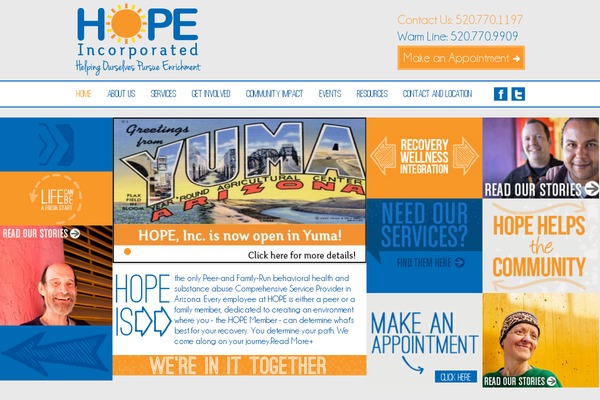 hopetucson.org site used Hope