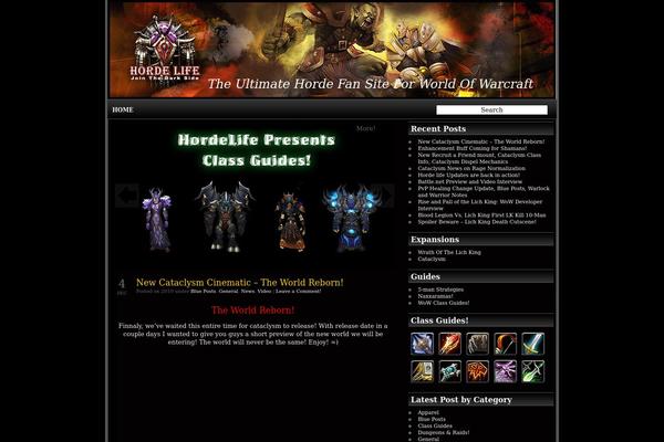 hordelife.com site used World-of-warcraft