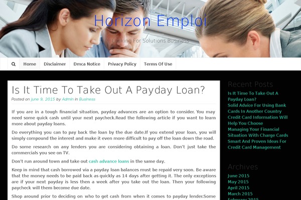 Coeur theme site design template sample