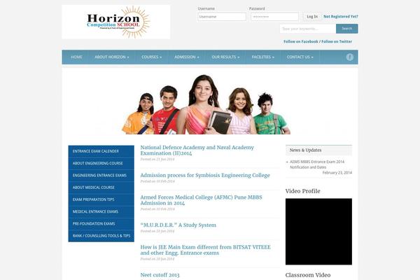 Horizon theme site design template sample