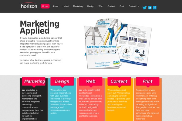 Horizon theme site design template sample