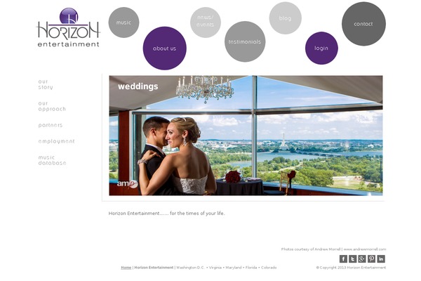 Horizon theme site design template sample