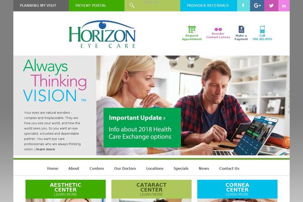 Horizon theme site design template sample