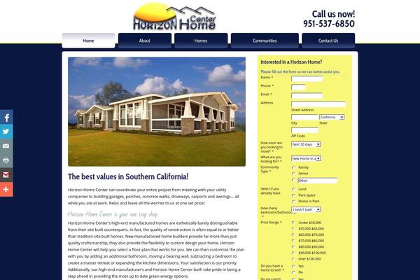 Horizon theme site design template sample