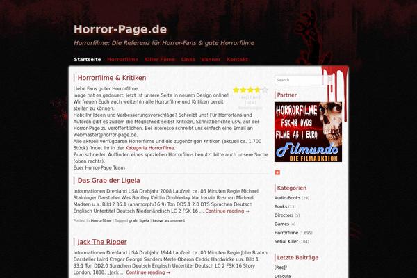 Zombie Apocalypse theme site design template sample