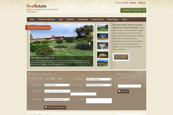 RealEstate theme site design template sample
