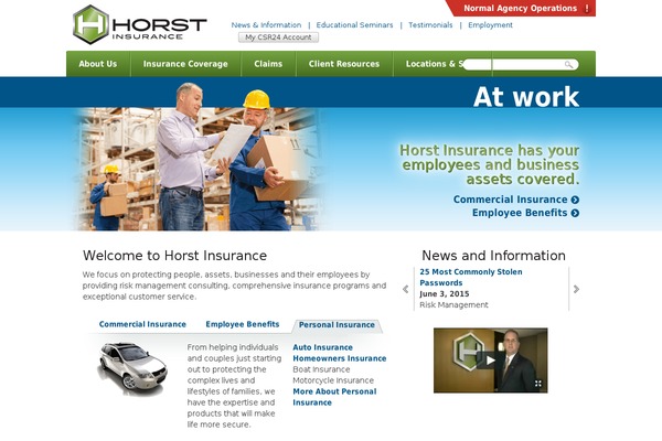 horstinsurance.com site used Horst