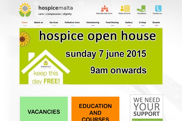 Hospice theme site design template sample