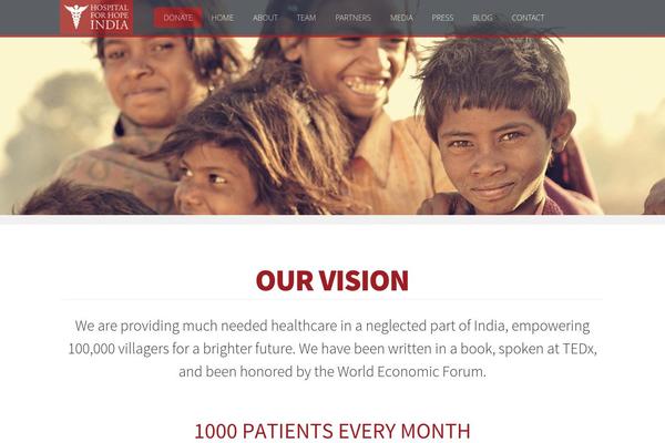 Hope theme site design template sample