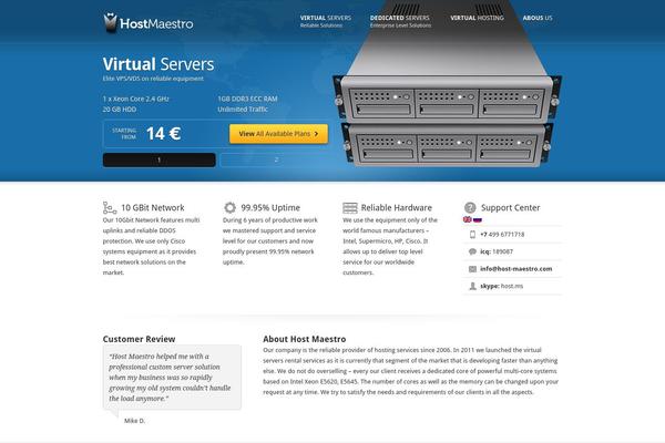 Rackhost theme site design template sample