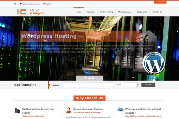 Megahost theme site design template sample