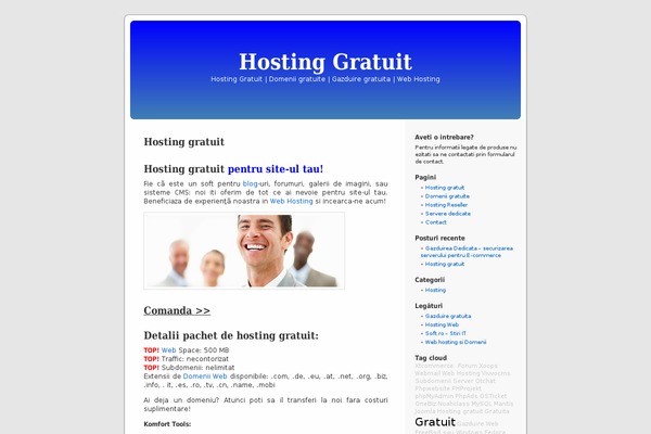 Default theme site design template sample