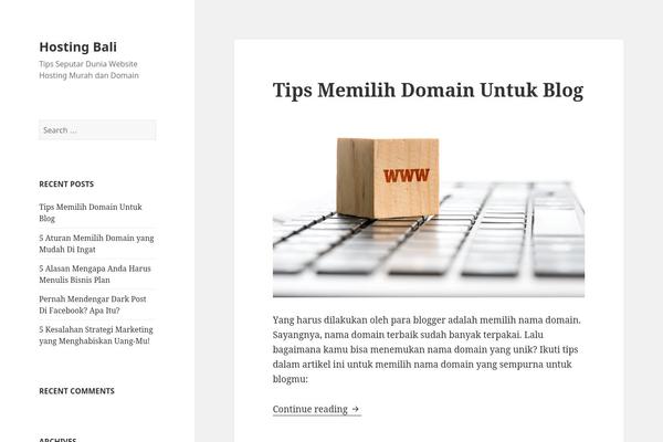 Twenty Fifteen theme site design template sample