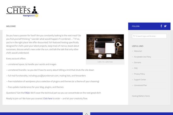 Hueman theme site design template sample