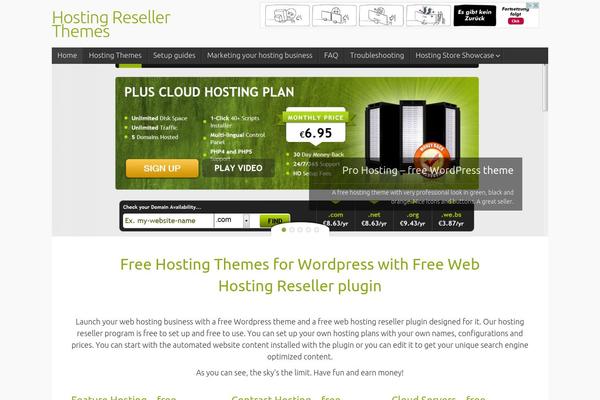 hostingresellertheme.com site used Thempera Child