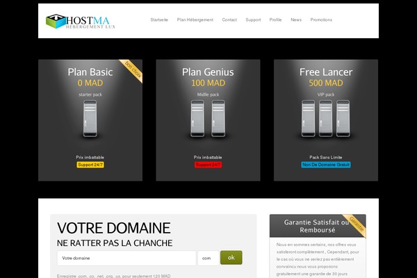 Hostme theme site design template sample