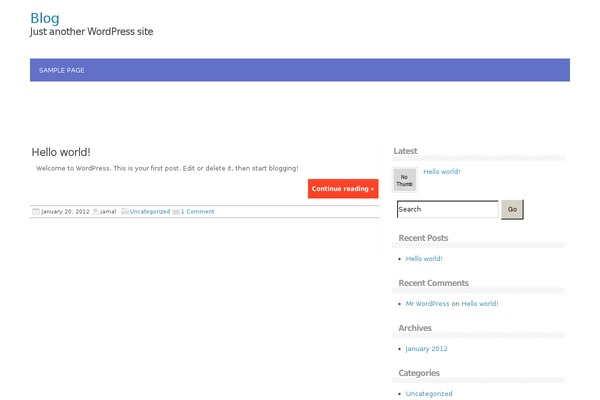 Optimize theme site design template sample