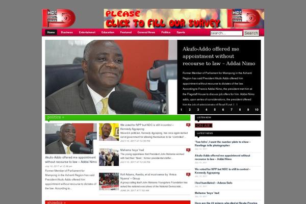 Site using Theme-core plugin