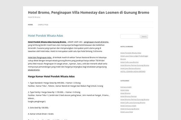 Twenty Twelve theme site design template sample