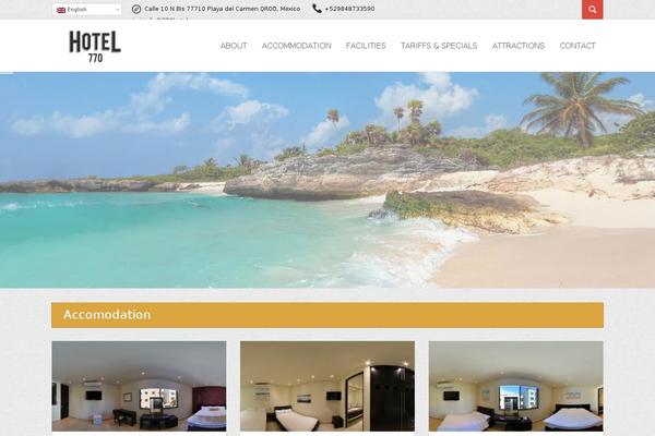 Hotel theme site design template sample