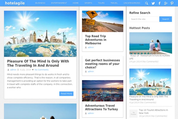 Pinstagram theme site design template sample